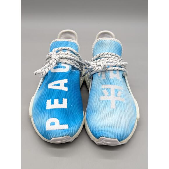 Adidas Mens Pharrell NMD HU China Pack Peace Shoes Sneakers Blue F99763 Size 5 main image 7